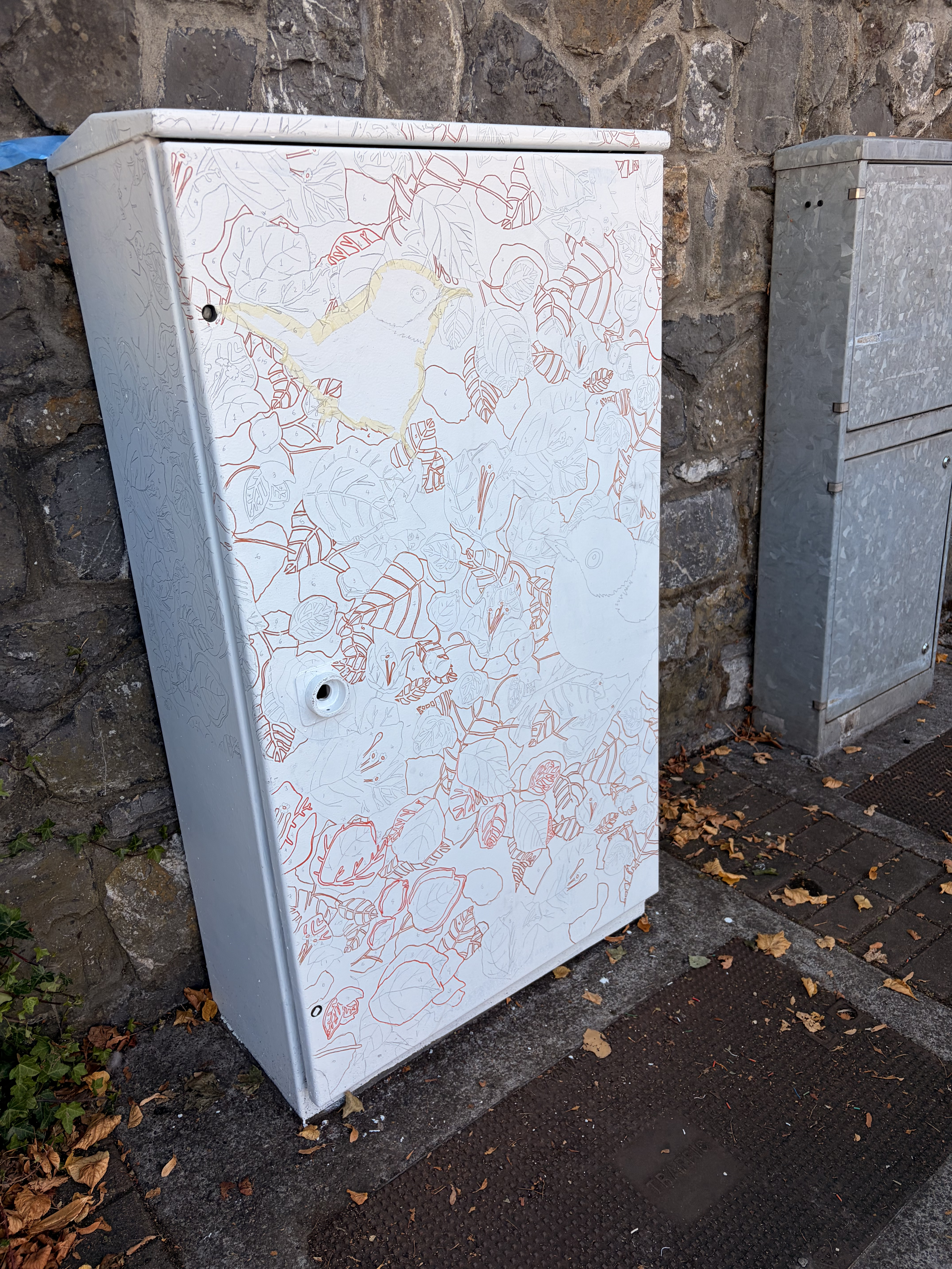 Drawing the Dublin Canvas composition onto the utility box